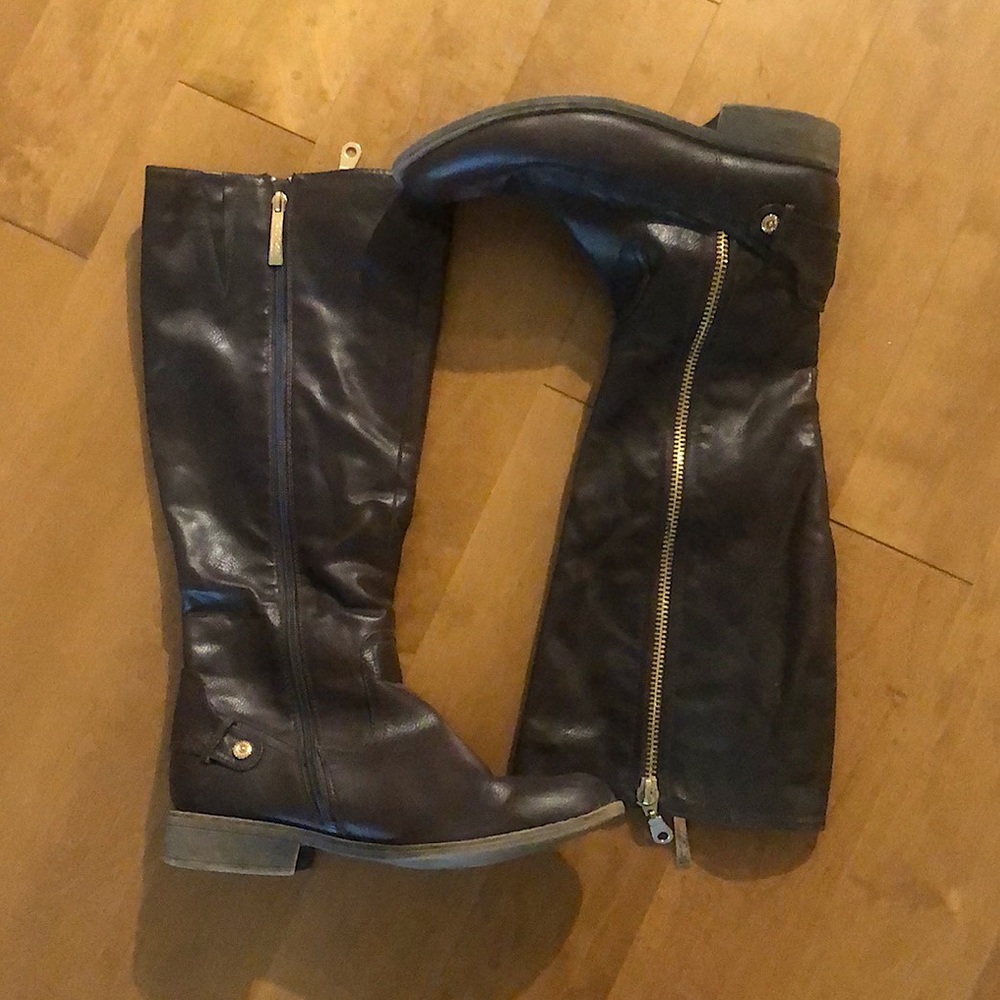 Dark Brown Riding Boots-DB Fashion. Size: 10